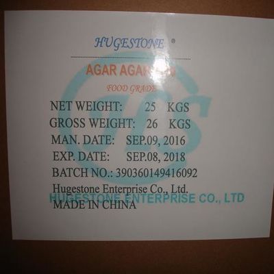 Τροφική ποιότητα Agar Agar 1000 CAS Rn. 9002-18-0 για τις απαιτήσεις του πελάτη